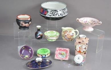 An interesting collection of twelve Maling pottery and 'CETEM Ware' Art Deco period items