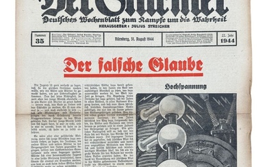 Anti-Semitic Newspaper "Der Sturmer" - Year 1944 - The False...