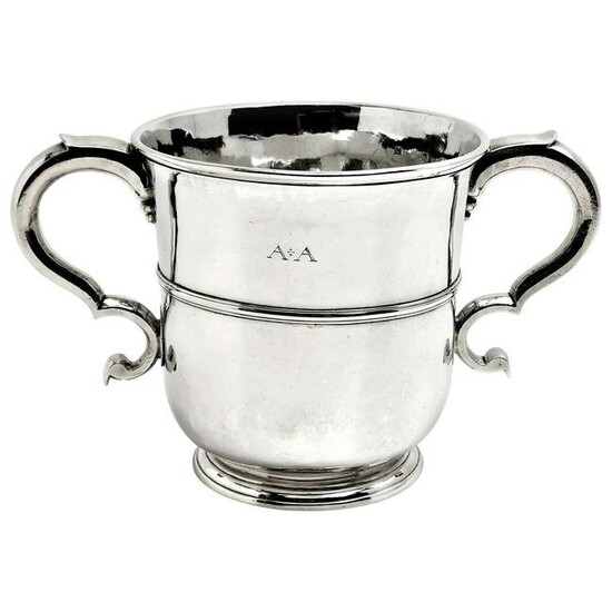 Antique Early Georgian Silver Two-Handled Cup 1722 18th Century Britannia Std