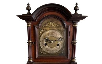 Antique German Walnut Bronze-Mounted Mahogany Bracket Clock