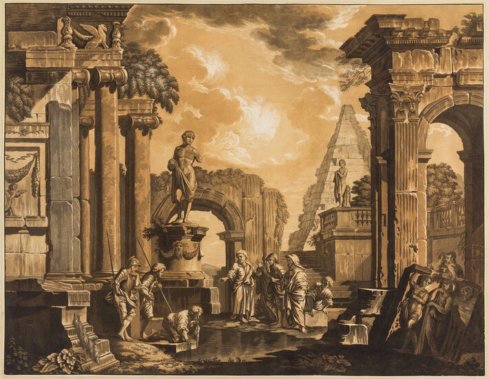 Architecture.- Panini (Giovanni Paolo, 1691-1765), after. Two classical capriccios, a pair, [1788] (2)
