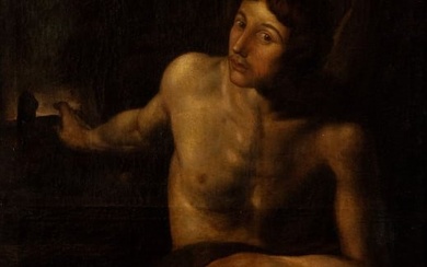 Artista caravaggesco nord-europeo attivo a Roma, prima met? XVII secolo Saint John the Baptist in
