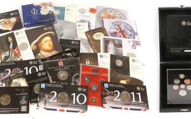 Assorted Royal Mint Brilliant Uncirculated Coins and Sets, 21 coins...