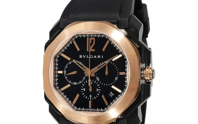 BVLGARI Octo Chrono 102488 Mens Watch in 18k Rose Gold/Stainless Steel