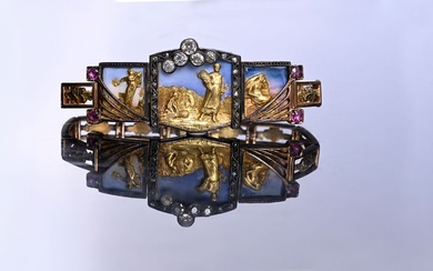 Bracelet articulé en deux tons d'or 18k (750e),... - Lot 186 - Coutau-Bégarie