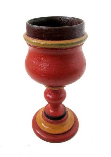 C 1820-40 Painted Goblet