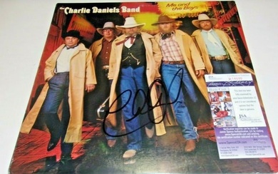 CHARLIE DANIELS ME AND THE BOYS DECEASED JSA/COA SIGNED LP RECORD ALBUM COVER