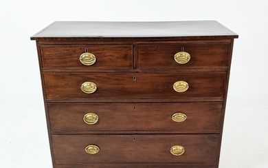 CHEST, late George III mahogany of five drawers, 101cm H x 1...