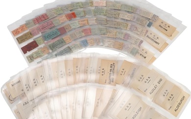 COLLECTION OF EARLY RAILWAY TICKETS. A collection of early R...