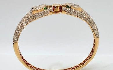 Cartier Style Diamond Puma Bracelet