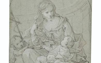 Charles-Joseph Natoire (Nîmes 1700-1777 Castel Gandolfo), The Virgin and Child with infant Saint John the Baptist