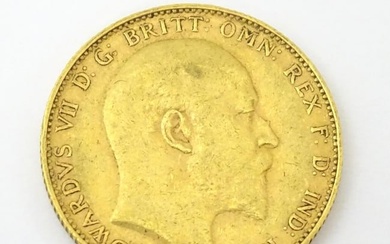Coin: An Edward III 1907 gold sovereign, Perth Mint. (8g) Please Note - we do not make reference to