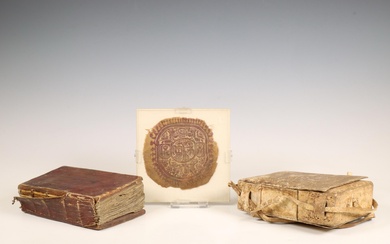 Coptic textile fragment, ca. 5th century and Ethiopia, a Coptic bible, ca. 19th century