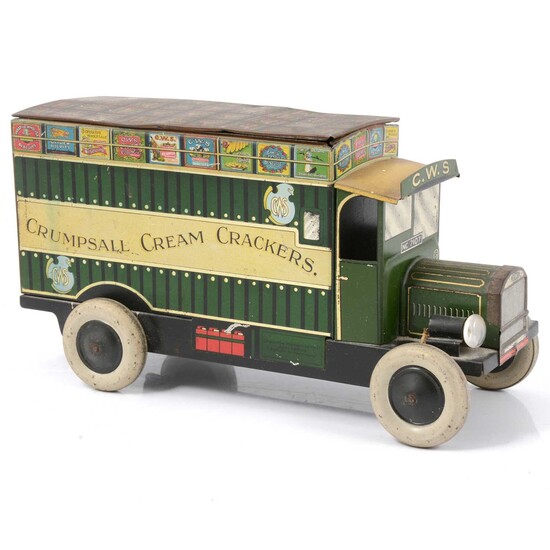 'Crumpsall Cream Crackers' CWS Co-operative Wholesale Society Ltd biscuit tin delivery van.
