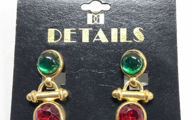 DD DETAILS NIP Glass/Rhinestone Statement Earrings