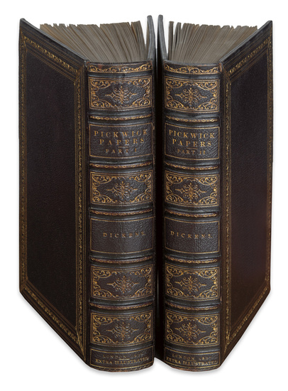 DICKENS, CHARLES. The Posthumous Papers of the Pickwick Club. 2 volumes. 43 engraved...