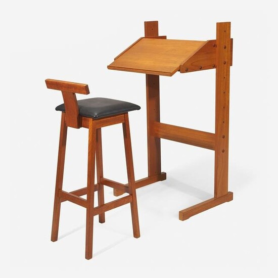 Danish Modern Adjustable-Height Desk or Lectern and