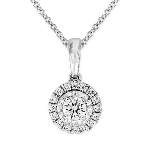 Diamond pendant set with 0.16ct. diamonds. This Diamond Clus...