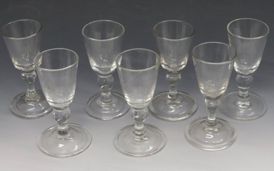 EARLY BLOWN GLASS GOBLET LOT