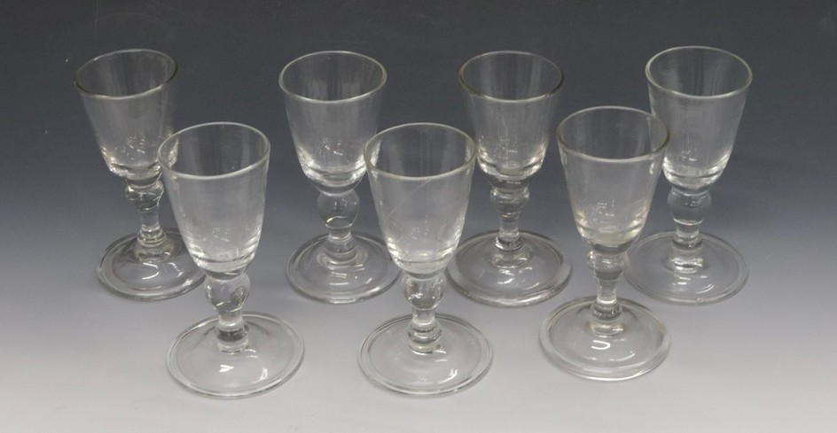 EARLY BLOWN GLASS GOBLET LOT