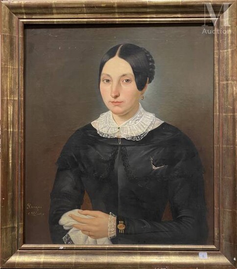 Ecole de la fin du XIXe siècle Portrait de femme...
