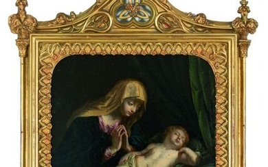 École flamande, XVIIe La Vierge à l'enfant...