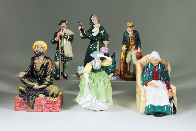 Eleven Royal Doulton Pottery Figures, including - "The Laird"...