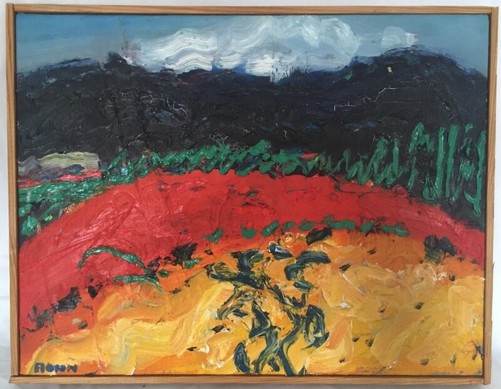 Elonn Agerup: Landscape. Signed Elonn. Signed and inscribed verso Elonn Agerup, Ved Cavallion, Provence 1978. Oil on canvas. 31.5×40.5 cm.