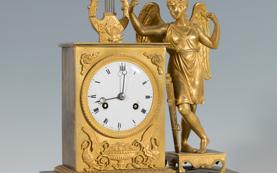 Empire table clock; France, early 19th century.