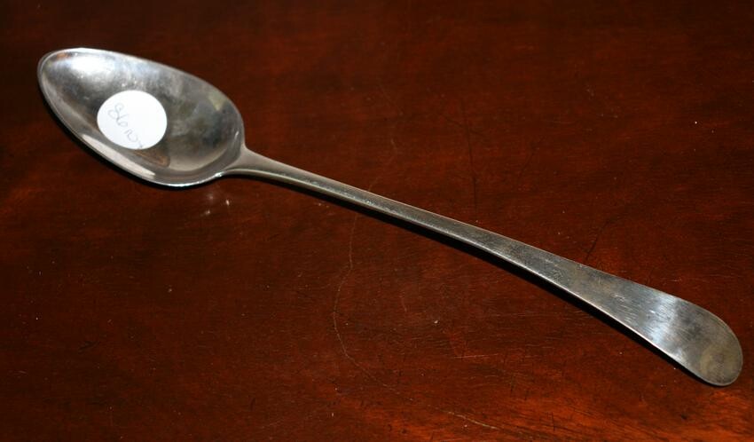 English Silver Platter Spoon, Samuel Wheat, London 1781