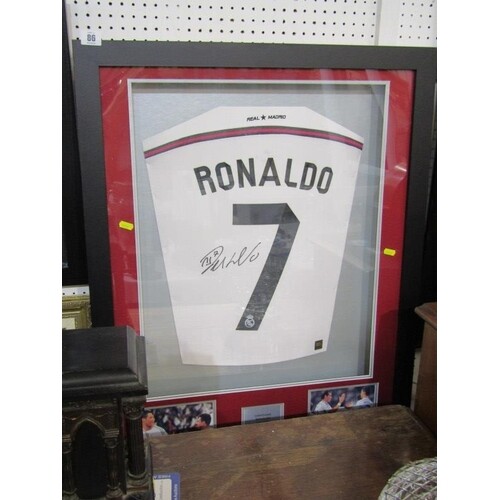 FOOTBALL, Ronaldo framed display of Real Madrid Ronaldo numb...