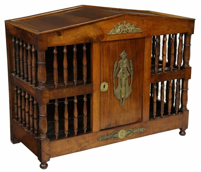 FRENCH EMPIRE STYLE MAHOGANY PANETIERE BREAD SAFE