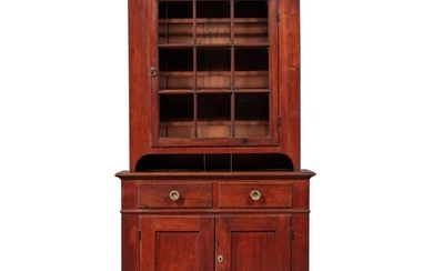 Federal Walnut Step-Back Cupboard, Pennsylvania, Circa 1825