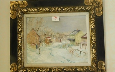 Framed W E Baum oil on artist board