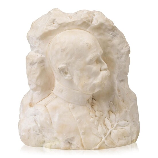 Fritz Kochendorfer Alabaster Bust of Wilhelm I