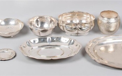 GROUP OF MEXICAN SILVER TABLEWARES