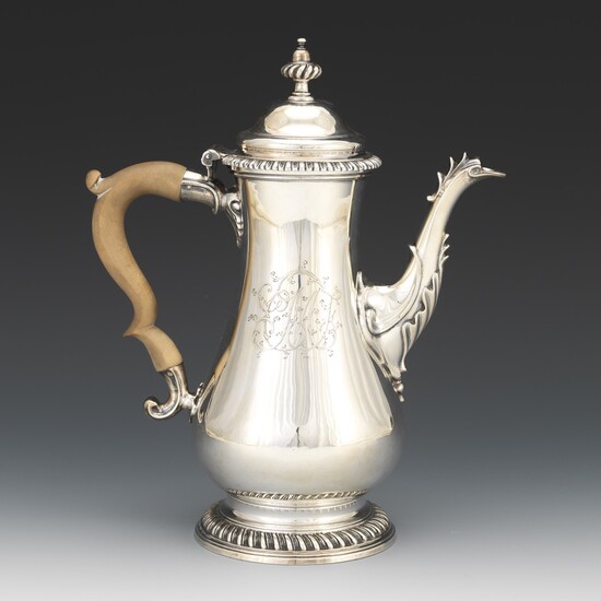 George III English Sterling Silver Coffee Pot, by Thomas Whipham & Charles Wright, London, dated 1767