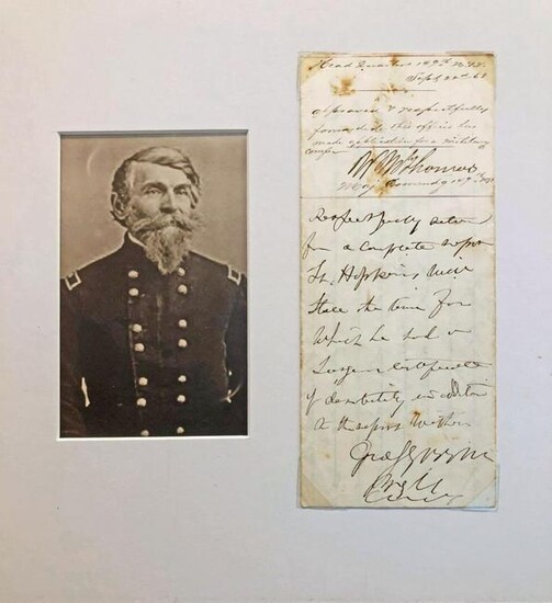 George S. Greene War Dated Autograph Endorsement Signed