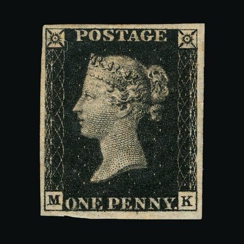 Great Britain - QV (line engraved) : (SG 2) 1840 1d black, p...