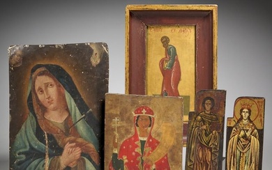 Group Greek and Russian Orthodox Icons
