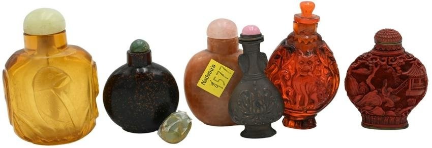 Group of Six Chinese Snuff Bottles