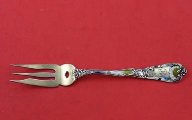 Hanover by Gorham Sterling Silver Pastry Fork Vermeil with Enamel 3-Tine 6"