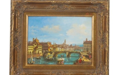 ITALIAN CITYSCAPE PAINTING AFTER GIUSEPPE ZOCCHI