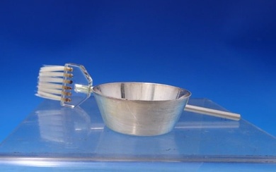 International Silver Co Silverplate Lobster Dish w/ Butter Brush Set 2pc