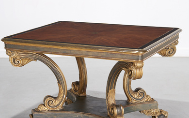 Irish William IV parcel giltwood center table