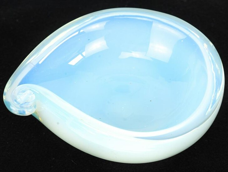 Italian Mid Century Modern Opaline Glass Bowl