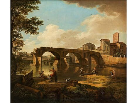 Italienischer Vedutenmaler des ausgehenden 18. Jahrhunderts, ANSICHT DES PONTE ROTTO IN ROM