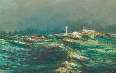 Jan VAN CAMPENHOUT (1907-1972) 'The harbor of Oostende'