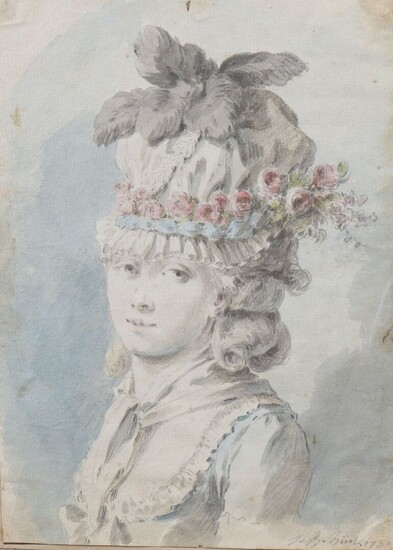 Jean Baptiste HUET (Paris 1745 - 1811) Portrait... - Lot 86 - Oger - Blanchet