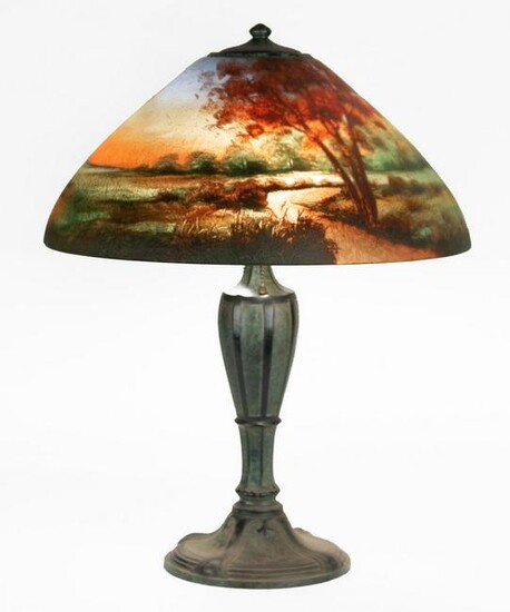 Jefferson Reverse Painted Sunset Lamp
